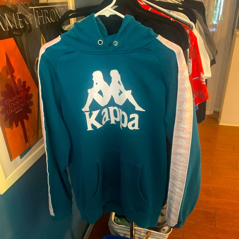 KAPPA HOODIE GREEN AND PINK